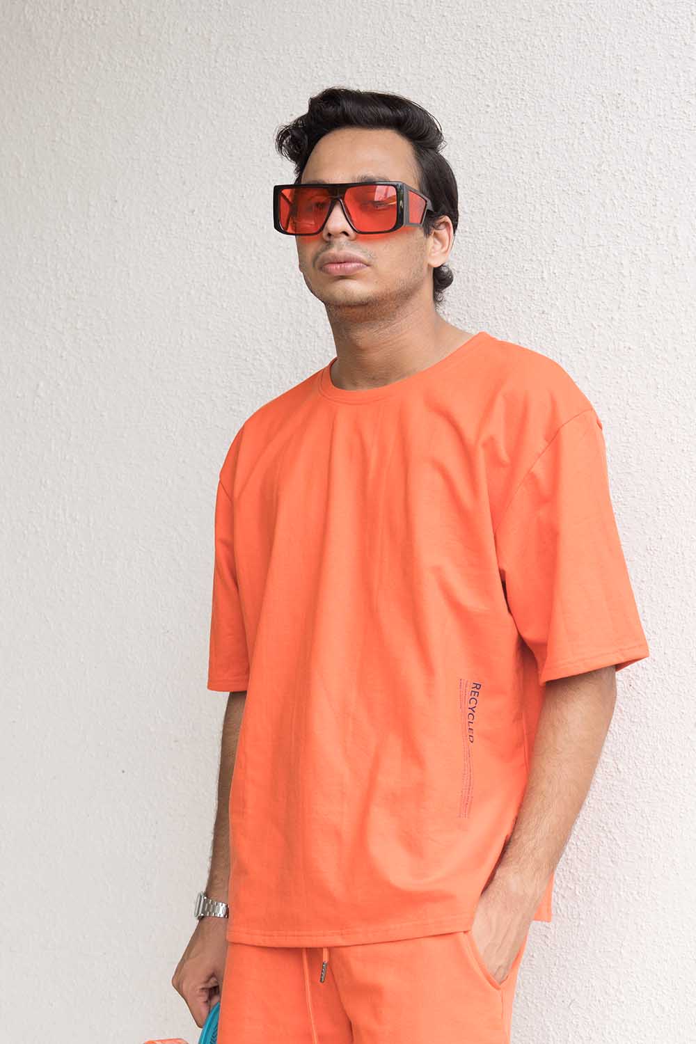 Tangerine Oversized T-shirt Jog Co-ord
