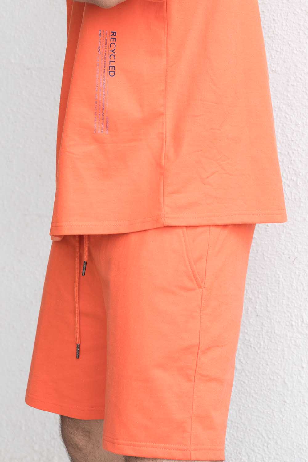 Tangerine Oversized T-shirt Shorts Co-ord