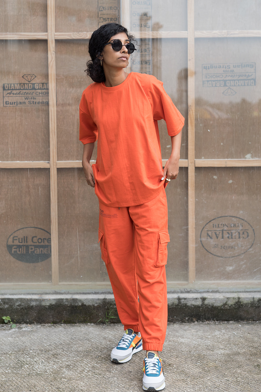 Tangerine Oversized Tshirt - Jog Co-Ord
