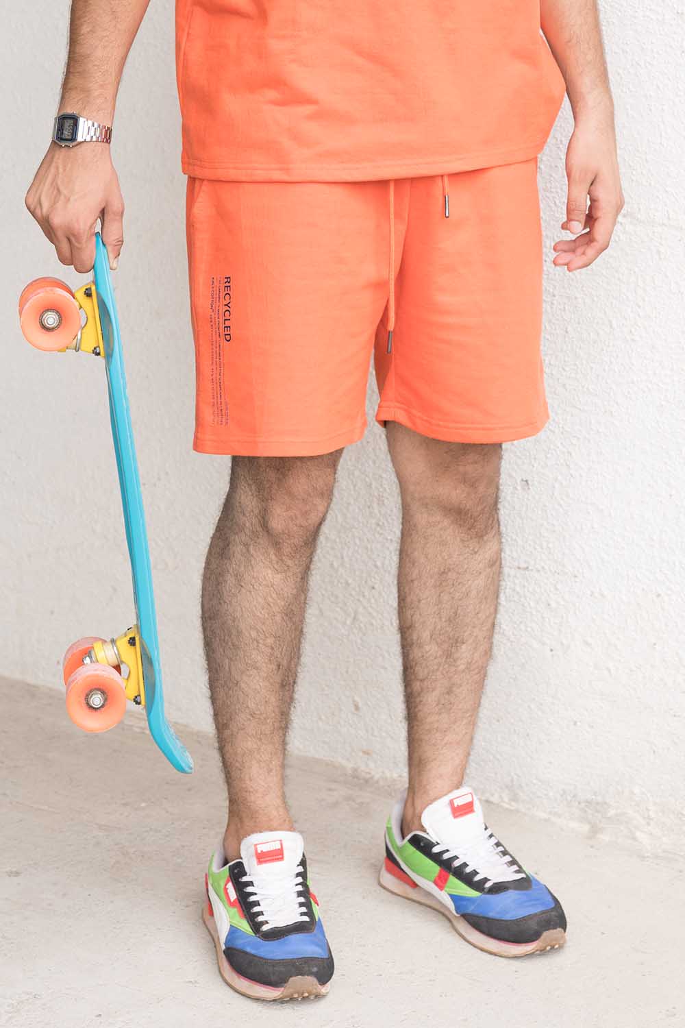 Tangerine Oversized T-shirt Shorts Co-ord