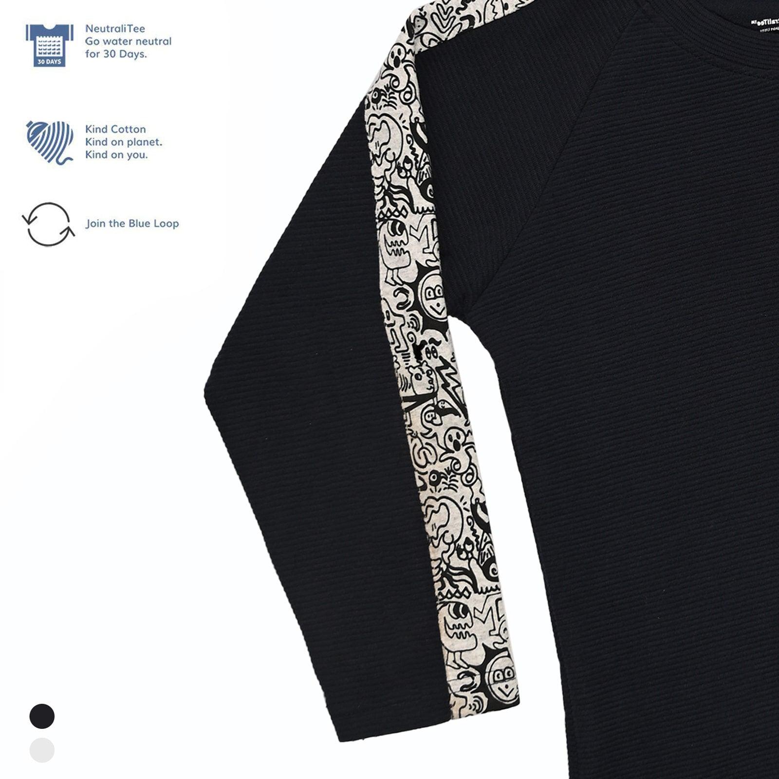 Scribble Dribble Sweatshirt- Navy Blue - Oneforblue
