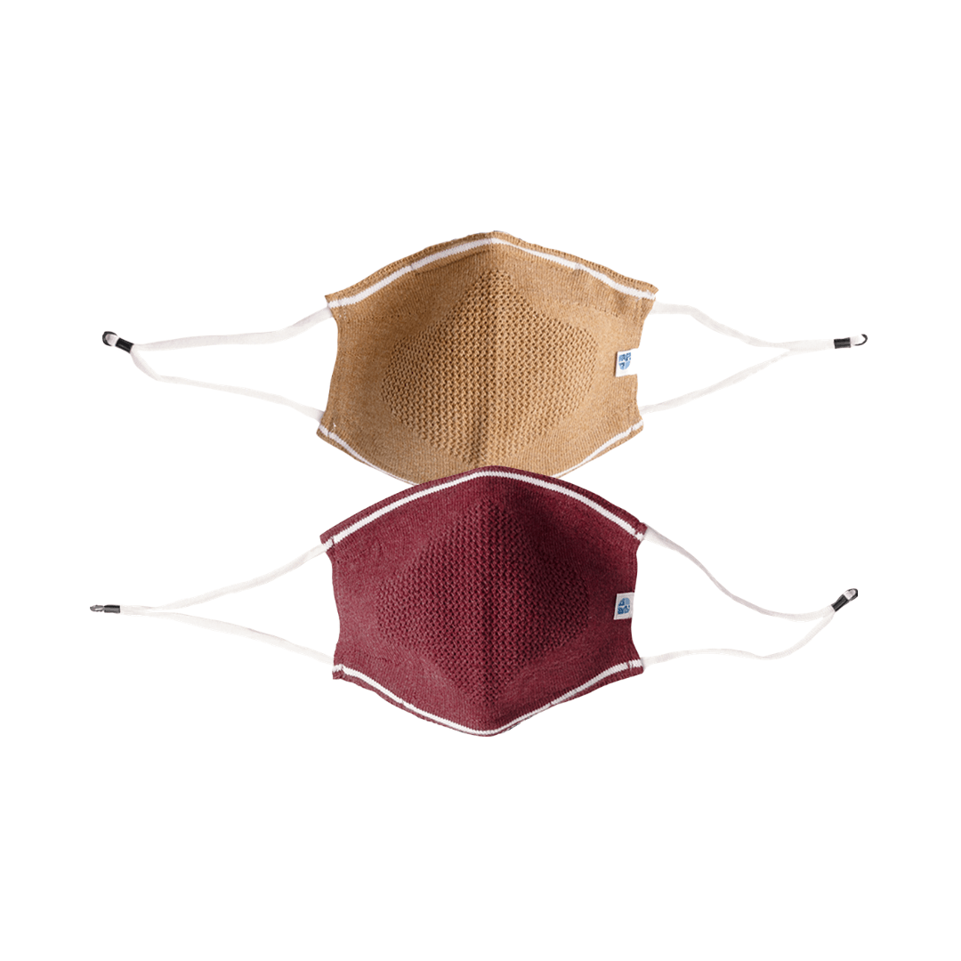 Ultra Breathable Antimicrobial Masks for Adults (Pack of 2)
