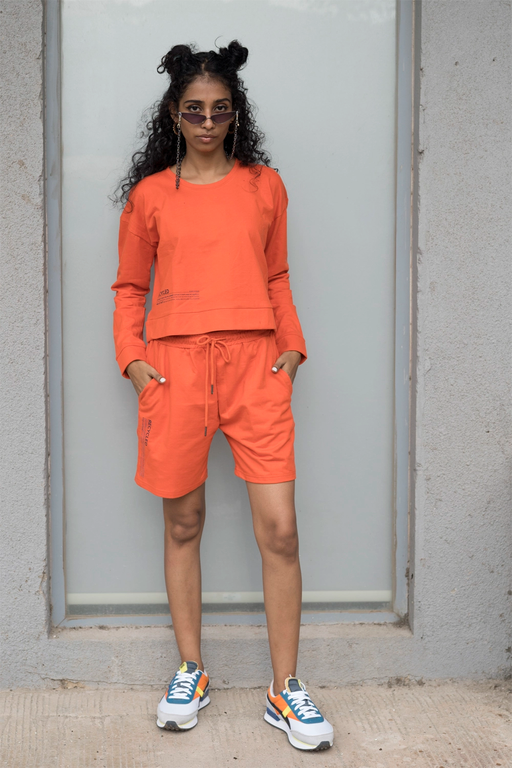 Tangerine Crop Top - Shorts Co-Ord